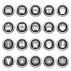 Image showing transportation icon set