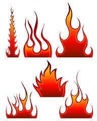 Image showing fire icon set