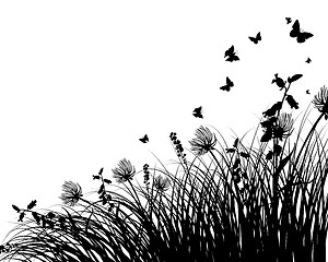 Image showing meadow silhouettes