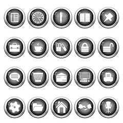 Image showing business and office icon set