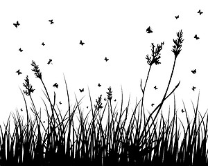 Image showing meadow silhouettes