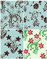 Image showing seamless floral pattern