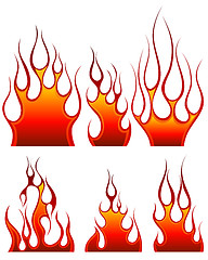 Image showing fire icon set