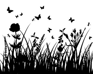 Image showing meadow silhouettes