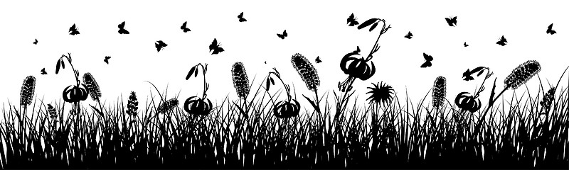 Image showing meadow silhouettes