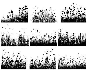 Image showing meadow silhouettes