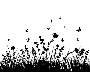 Image showing meadow silhouettes