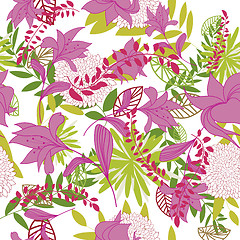 Image showing seamless floral pattern