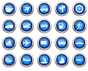 Image showing transportation icon set