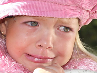 Image showing Crying girl