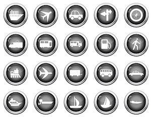 Image showing transportation icon set