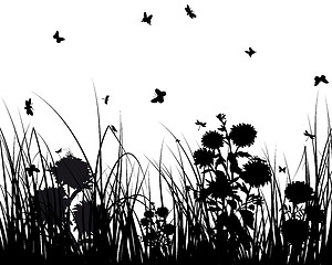 Image showing meadow silhouettes