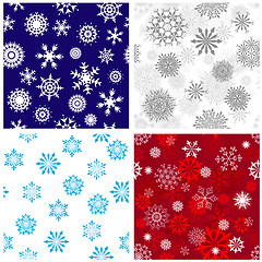 Image showing seamless snowflakes background