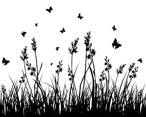 Image showing meadow silhouettes