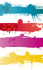 Image showing grunge vector backgrounds set