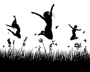 Image showing meadow silhouettes