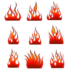 Image showing fire icon set