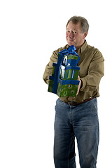 Image showing man with presents gifts
