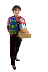 Image showing woman with gifts