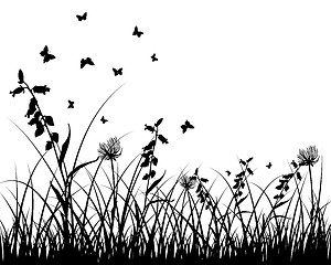 Image showing meadow silhouettes