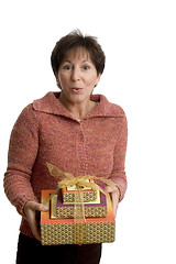 Image showing woman with gifts