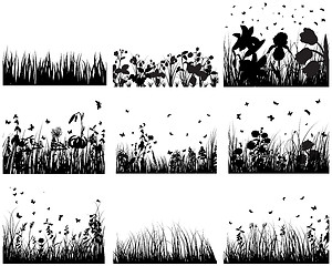 Image showing meadow silhouettes