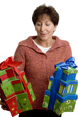 Image showing woman with gifts