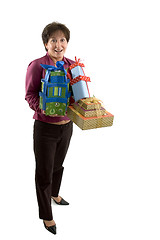 Image showing woman with gifts