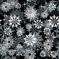 Image showing seamless snowflakes background