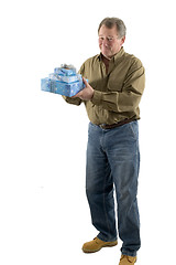 Image showing man with presents gifts