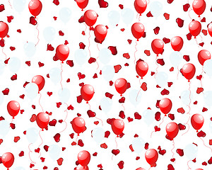 Image showing balloons on hearts