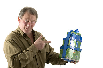 Image showing man with presents gifts