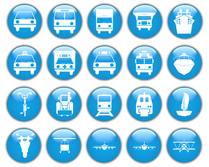 Image showing transportation icon set