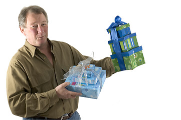 Image showing man with presents gifts