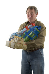 Image showing man with presents gifts