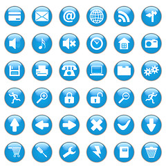 Image showing business and office icon set