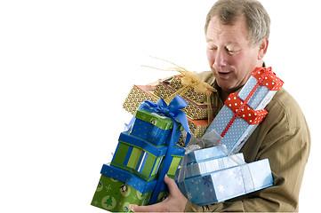 Image showing man with presents gifts