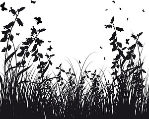 Image showing meadow silhouettes