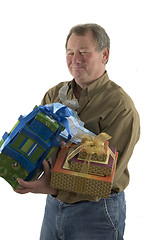 Image showing man with presents gifts