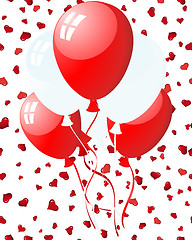 Image showing balloons on hearts