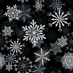 Image showing seamless snowflakes background