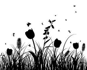 Image showing meadow silhouettes