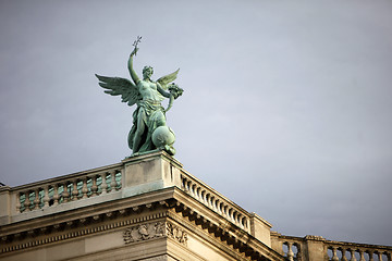 Image showing Architectural artistic decorations. Detail of Hofburg palace in Vienna