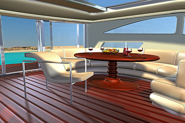 Image showing Yacht interior