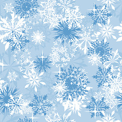 Image showing seamless snowflakes background