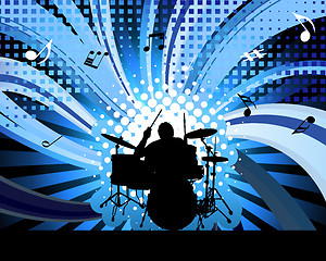 Image showing rock group drummer