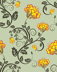 Image showing seamless floral pattern