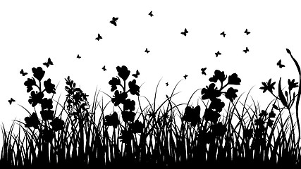 Image showing meadow silhouettes