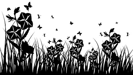 Image showing meadow silhouettes