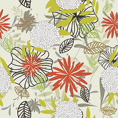 Image showing seamless floral pattern